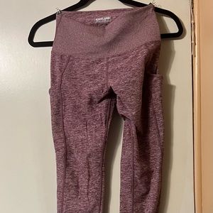 Kirkland High Waist Leggings/Yoga Pants. Heathered Plum
